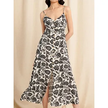 Dámská móda Sinsay - Midi šaty s leopardím potiskem - vícebarevná - 674AG-MLC - 674AG-MLC-XXS-1