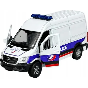 autíčko WELLY MERCEDES-BENZ SPRINTER SKŘÍŇOVÁ DODÁVKA POLICIE FRANCIE 1:34 NOVÉ AUTO