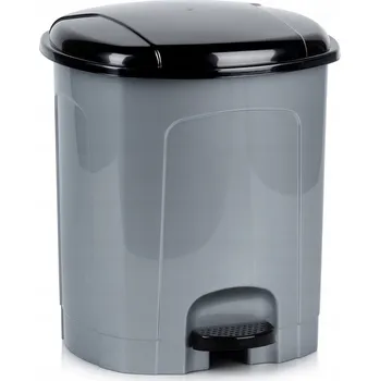 Odpadkový koš ODPADKOVÝ KOŠ S PEDÁLEM, PLASTOVÝ, ŠEDÝ, NÁDOBA NA ODPAD 11,5 L