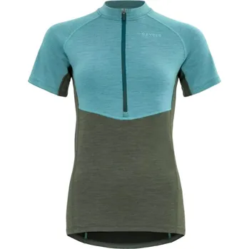 Dámské tričko Dámské merino tričko se zipem DEVOLD Standal Merino Tee Zip Neck Wmn, Forest - S