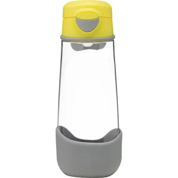 Svačinový box Sport lahev na pití 600 ml - žlutá/šedá