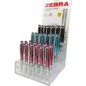 Kuličkové pero "Telescopic Metal Stylus", displej/36 ks, modrá, 0,24 mm, teleskopické, kov