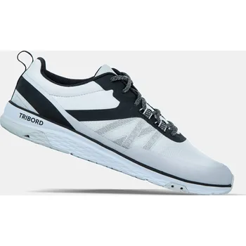 Pánské polobotky DECATHLON Pánské jachtařské boty Race 36 ČERNÁ|ŠEDÁ