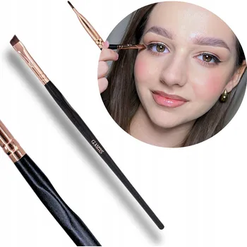 Kosmetický štětec Štětec na oční linky šikmý pro make-up GLAMTES Syntetický