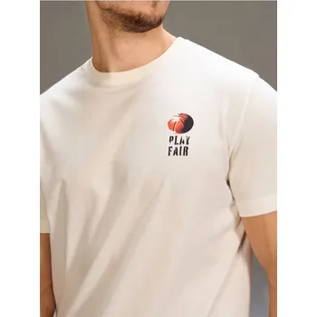 Dámské spodní prádlo Sinsay - Bavlněná košilka s potiskem - krémová - 259HL-01X - 259HL-01X-3XL