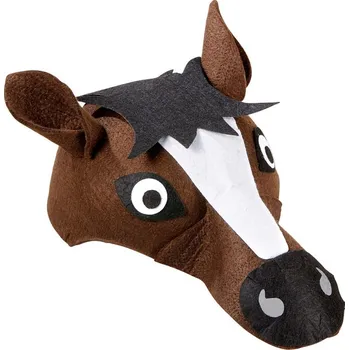 Karnevalový doplněk Widmann Plstěná čepička kůň hnědá