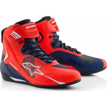 Sportovní oblečení Boty FASTER-4 MM93 kolekce, ALPINESTARS (červená fluo/modrá/bílá) 2026 44