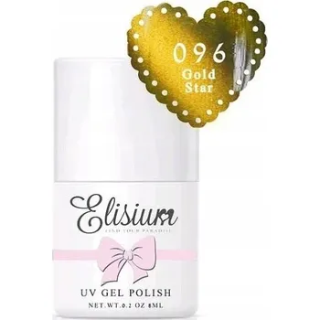Lak na nehty Hybridní lak barevný lak Elisium 096 Gold Star 8 ml