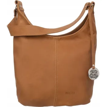 Kabelka Kaletnik kožená kabelka typu vak z hnědé lícové kůže