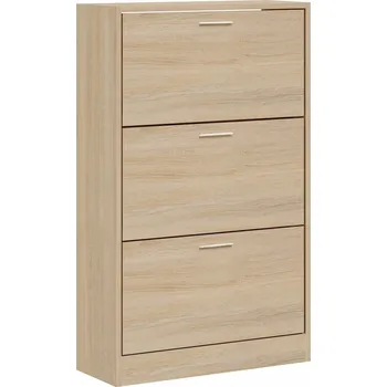 Botník Botník se 3 výklopnými zásuvkami, dub sonoma, 63x24x103 cm