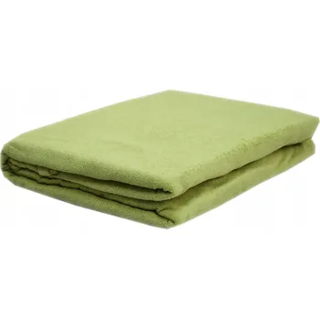 Prostěradlo Froté prostěradlo bez gumy, rozměr 160x200 cm, barva olivová KOBI