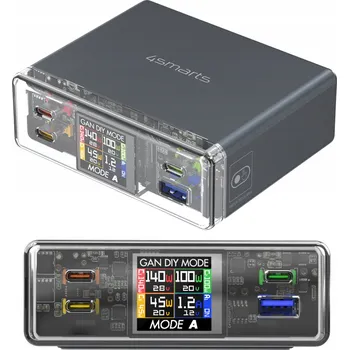 Powerbanka Nabíjecí stanice 4smarts Lucid 300W s režimem DIY šedá