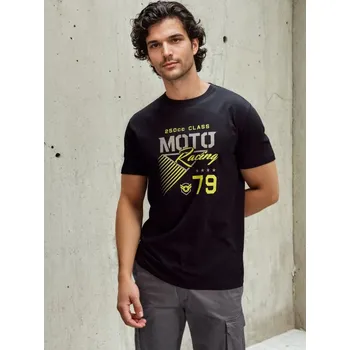 Sinsay - Bavlněné tričko s krátkým rukávem - černá - 257HL-99X - 257HL-99X-S