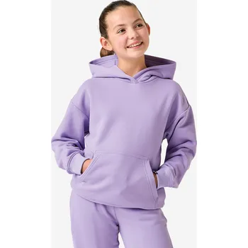 Dámská mikina DECATHLON Dívčí oversize mikina 10 LET FIALOVÁ