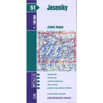 Cestování 1:100T (51)-Jeseníky-zimní mapa (turistická mapa)