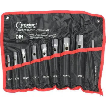 Sada nářadí Condor 100-00589 klíče trubkové, 6ti hran 6 - 22 mm, sada 8 dílů, v textilním obalu