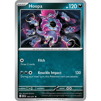 Sběratelská karetní hra Pokémon ASC 141/217 Hoopa - Ascended Heroes Stav: Near Mint, Verze: HOLO