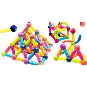 ostatní stavebnice Stavebnice stavební kostky pro děti, pestrobarevné, 64 dílků.