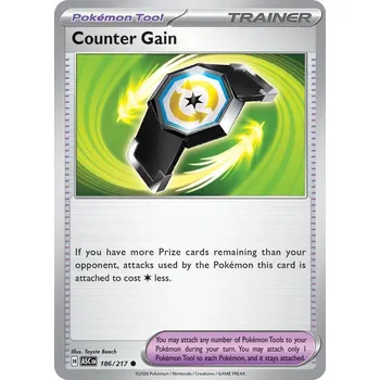Karetní hra Pokémon ASC 186/217 Counter Gain - Ascended Heroes Stav: Near Mint, Verze: NORMAL