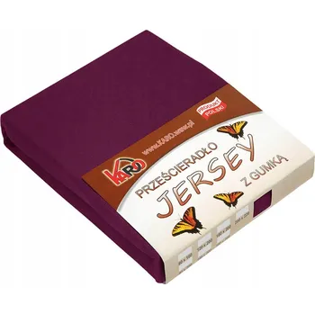Prostěradlo Prostěradlo jersey s gumou 180x200 švestkové 027 KARO