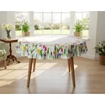 Vzorovaný ubrus na stůl SPRING TULIPS Ø 130 cm Mybesthome