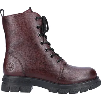 Dámské kozačky Dámská KOŽENÁ kotníková obuv RIEKER Z9116-35 červená #Velikost: 40