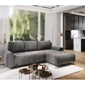 Sedací souprava Rozkládací rohová sedačka ARMEN 270x180 šedá