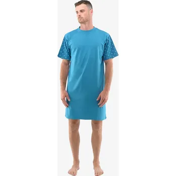 Pánská noční košile Gina 79144P petrolejová