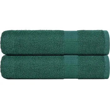 Utěrka vidaXL Sprchové ručníky 2 ks 70x140 cm 360 g/m² 100% bavlna [137001] Barva: Zelená