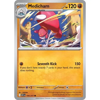 Karetní hra Pokémon ASC 104/217 Medicham - Ascended Heroes Stav: Near Mint, Verze: BALL REVERSE HOLO
