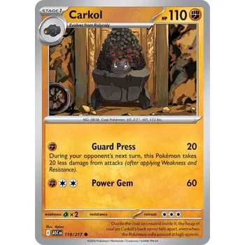 Karetní hra Pokémon ASC 119/217 Carkol - Ascended Heroes Stav: Near Mint, Verze: NORMAL