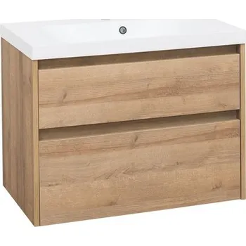 Koupelnový nábytek EBS Duomo Skříňka a umyvadlo 81 cm, dub Riviera