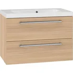 EBS Pure skříňka s umyvadlem 81 cm, dub sand barbera