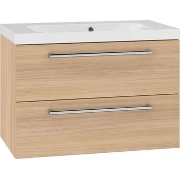 Koupelnový nábytek EBS Pure skříňka s umyvadlem 81 cm, dub sand barbera