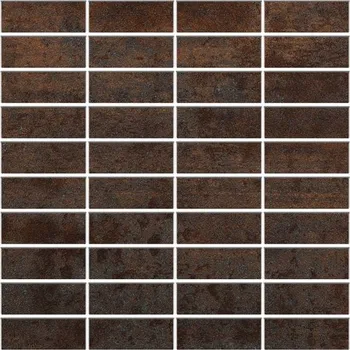 Obklad EBS Corten mozaika 30x30 (2,5x7) corten A matná