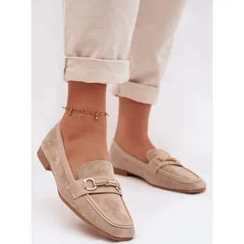Dámské mokasíny Dámské loafersy Mokasyny s ozdobou Béžové Palerina 39