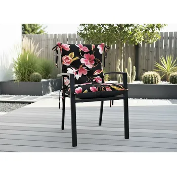 Podsedák Zahradní prošívaný podsedák na židli s opěrkou OSCAR vzor 65 50x50x50 cm Mybesthome