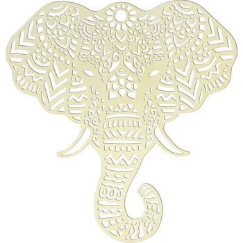 Party dekorace Dřevěná dekorace na zeď - slon, TOPOL Barva: topol, velikost: 15 cm