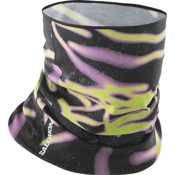 Nákrčník Salomon Neck Gaiter LC2822200 - deep black/iris orchid/acid lime UNI
