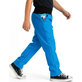 Chlapecké kalhoty Dětské softshellové kalhoty - nezateplené, Letadla, 2 barevné varianty (Lehké letní chlapecké softshellové kalhoty pro děti na jaro a léto – 3 typy zakončení nohavic)