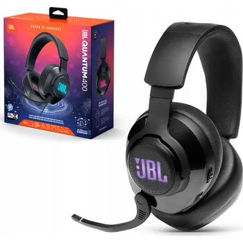 Sluchátka Drátová sluchátka přes uši JBL Quantum 400 s mikrofonem, černá