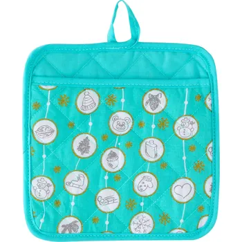 Chňapka TORO CHŇAPKA KUCHYŇSKÁ MALÁ VÁNOČNÍ TYRKYS 20 x 20 CM