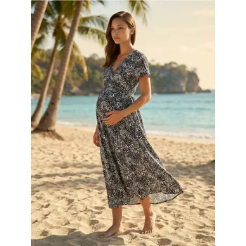 Dámské šaty Sinsay - Těhotenské šaty s potiskem - černá - YZ766-99X - YZ766-99X-M