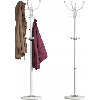 Věšák Stojanový věšák kovový ModernHome bílý