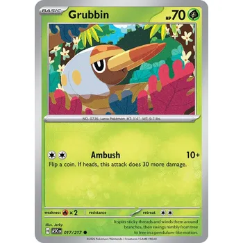 Karetní hra Pokémon ASC 017/217 Grubbin - Ascended Heroes Stav: Near Mint, Verze: BALL REVERSE HOLO