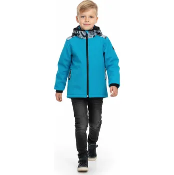 Dívčí bunda Akce Dětská softshellová bunda s fleecem, Maskáč, vel. 104 (Dětská softshellová bunda s kapucí – větruodolná a voděodolná bunda pro kluky i holky)