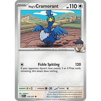 Sběratelská karetní hra Pokémon ASC 177/217 Hop's Cramorant - Ascended Heroes Stav: Near Mint, Verze: ENERGY REVERSE HOLO