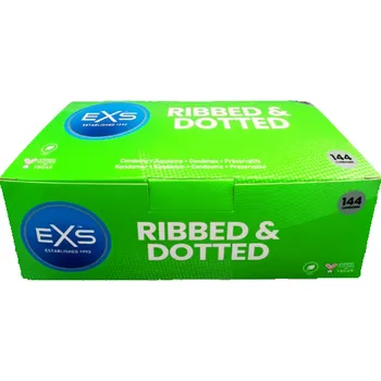Kondom EXS Ribbed and Dotted, 144 pcs