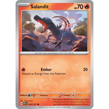 Karetní hra Pokémon ASC 034/217 Salandit - Ascended Heroes Stav: Near Mint, Verze: NORMAL