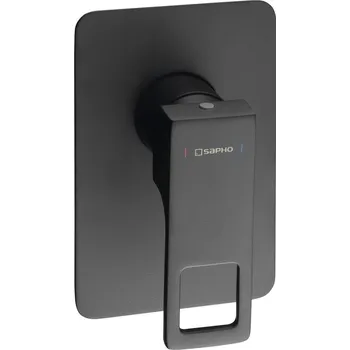 Vodovodní baterie Sapho FORATA podomítková sprchová baterie, 1 výstup, černá mat